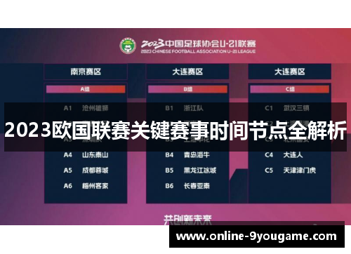 2023欧国联赛关键赛事时间节点全解析
